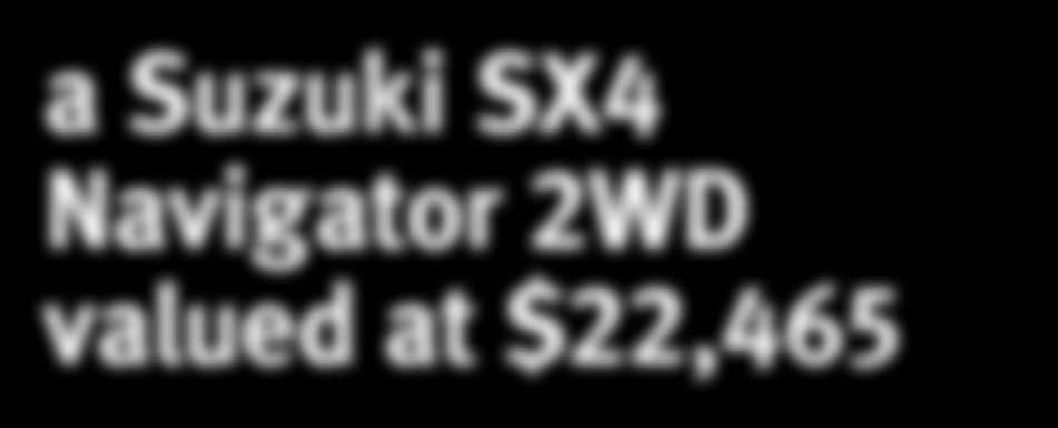 a Suzuki SX4 Navigator 2WD valued at 22,465 See