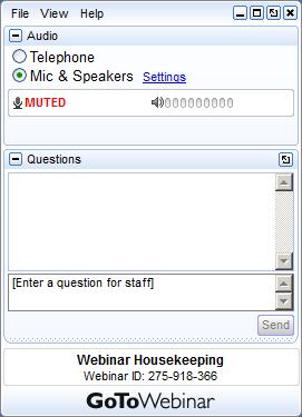 Housekeeping How to join the webinar?