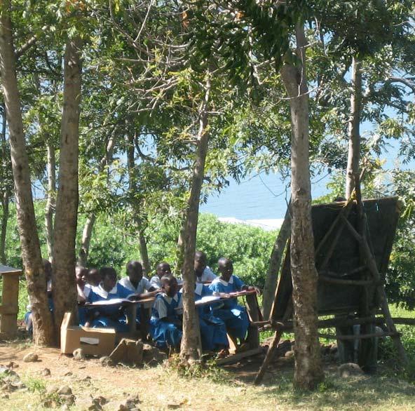 You conduct a school visit at an elementary school on an island in Lake Victoria,