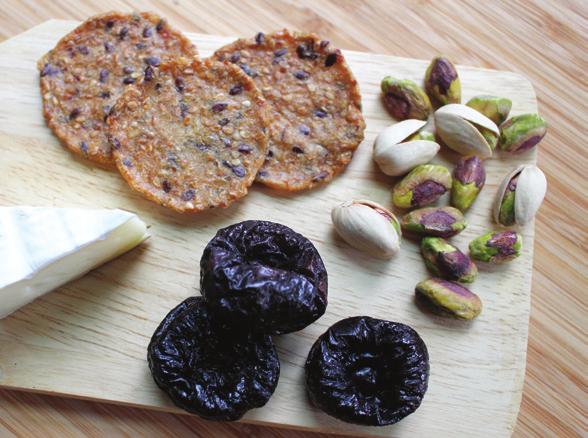 Prune and Protein Plate Serves 1 This prune protein plate is a well-balanced snack that packs a protein punch.