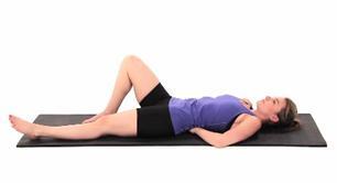 Stretches and Exercise Stretching is a form of preventative maintenance for your body CURL UP Begin lying on your back with one leg bent, your other leg straight and you hands under your lower back