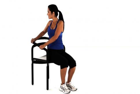 Straighten your opposite arm and leg at
