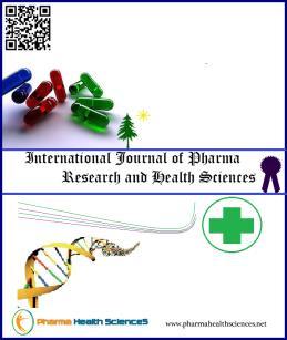 e-issn: 2348-6465 International Journal of Pharma Research and Health Sciences Available online at www.pharmahealthsciences.