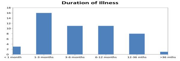 3. Duration of Illness The duration of illness prior to the diagnosis of SLE was 8.5 months. 4.