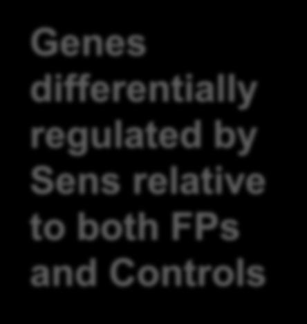 regulated by Sens relative to both FPs and Controls 2 0 Fxyd4 Thbs4 Cphx Lgals7 Il21-2 -4 Vehicles Sensitizers