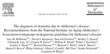 Amyloid deposition precedes AD dementia by 5 years Rowe CC et al (200) Neurobio of Aging 3: 275 283 20 AD DIAGNOSTIC CRITERIA ALZ & DEMENTIA, 7:263 292 Found that in the AIBL population 33% were