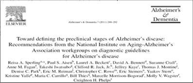 the two tests (imaging & CSF) together, suggesting they are equally accurate Alzheimer s dementia Mild Cognitive Impairment Cognitive & behavioral impairment that impact ability to function