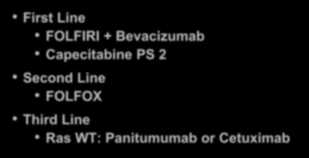 Lines of Therapy Today BCCA First Line FOLFIRI + Bevacizumab