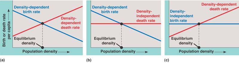 What is the difference between density-dependent and density-independent factors as a general term?
