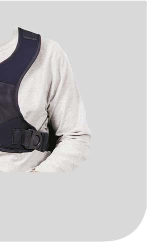 iddle part of the vest is made from BRAND F A B R I C It s makes that part strong what improve the stability of the trunk, breathing l and control of