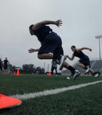 Retrospective cohort of high school football players identified 22 of 43 players at a camp with ER 12 hospitalized 3 also diagnosed with compartment syndrome Repetitive eccentric loading,