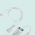 Safety Y-Port, female inverse Luer Lock patient connector and male ENLock