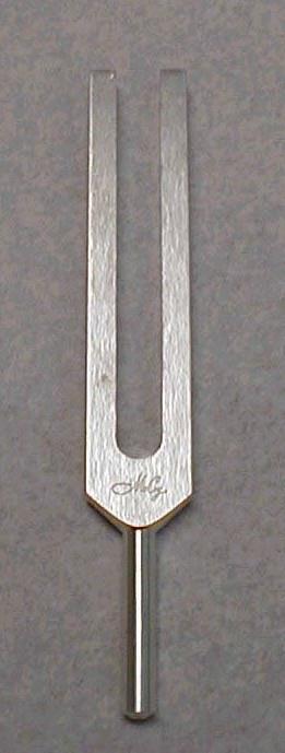 CN 8 -Defining Cause of Hearing Loss - Weber Test 512 Hz tuning fork - this is well w/in range normal hearing & used for testing Get turning fork vibrate by striking ends