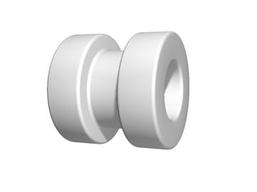 Tita prosthesis Vent Tube type Collar Button (OSSEOUS: Vent Tube) Offers best possible length selection. Material: CP Titanium Medical Grade 2 (ASTM F67) Excellent tissue biocompatibility.