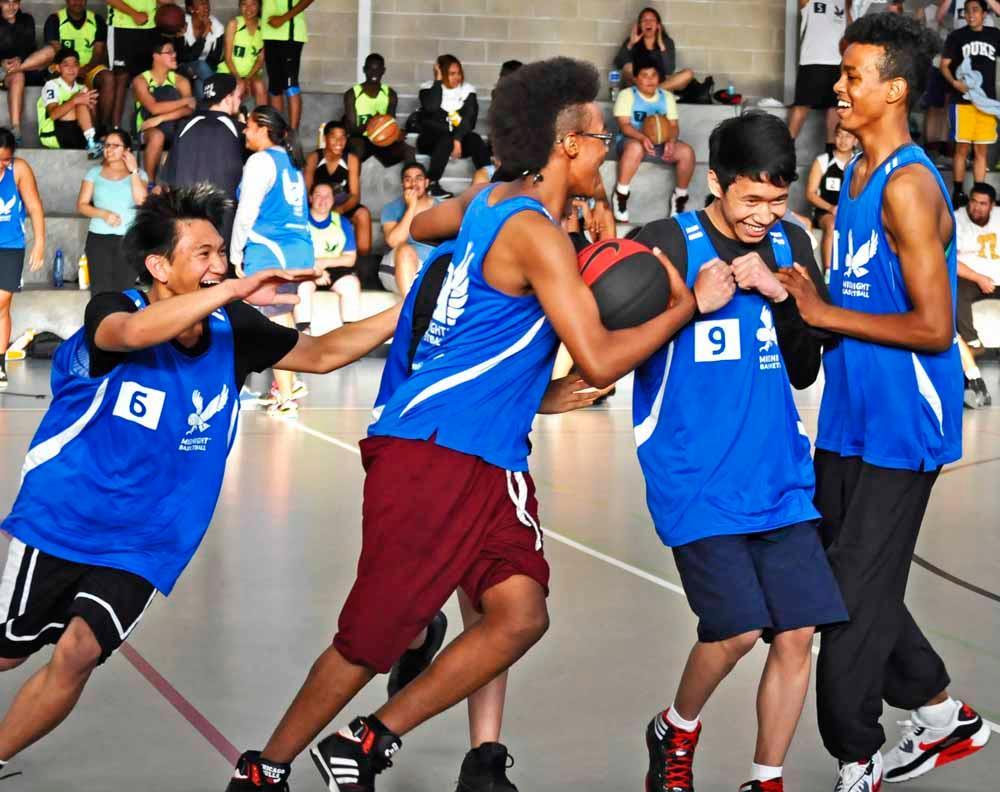 Midnight Basketball Providing healthy and positive environment at times when young people may be vulnerable to harmful and anti-social behaviour Combating AOD use and other