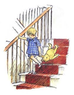 Current Perception? Here is Edward Bear, coming downstairs now, bump, bump, bump, on the back of his head, behind Christopher Robin.