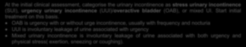 exclude infection in patients under 65 years old, haematuria and glycosuria) If suspected UTI in over 65- Obtain MSU