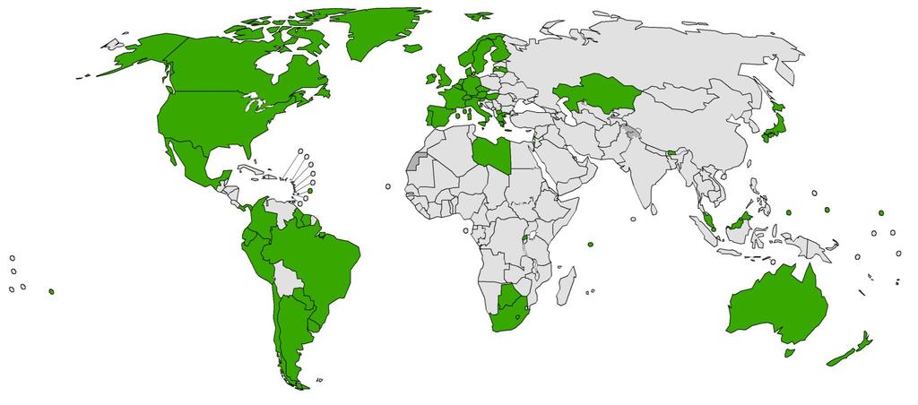 Countries With HPV Vaccine in the National Immunization Program 1 Introduced a to date (63 countries or 32.5%) Not available, not introduced/no plans (131 countries or 67.