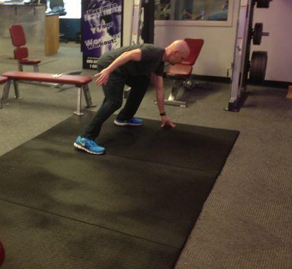 Kick your feet back in and stand or jump back up Shuttle