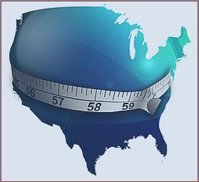 What is the weight of the nation? Average American adult is more than 25 pounds heavier today than in 1960 25.6 million (11.
