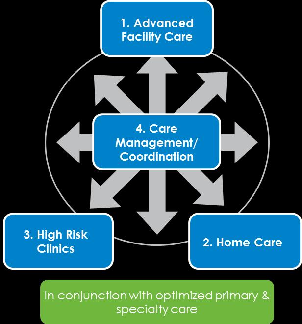 Clinical Strategy: Core Four 1 2 3 4 Advanced Facility Care Optimal care delivery when in the facility
