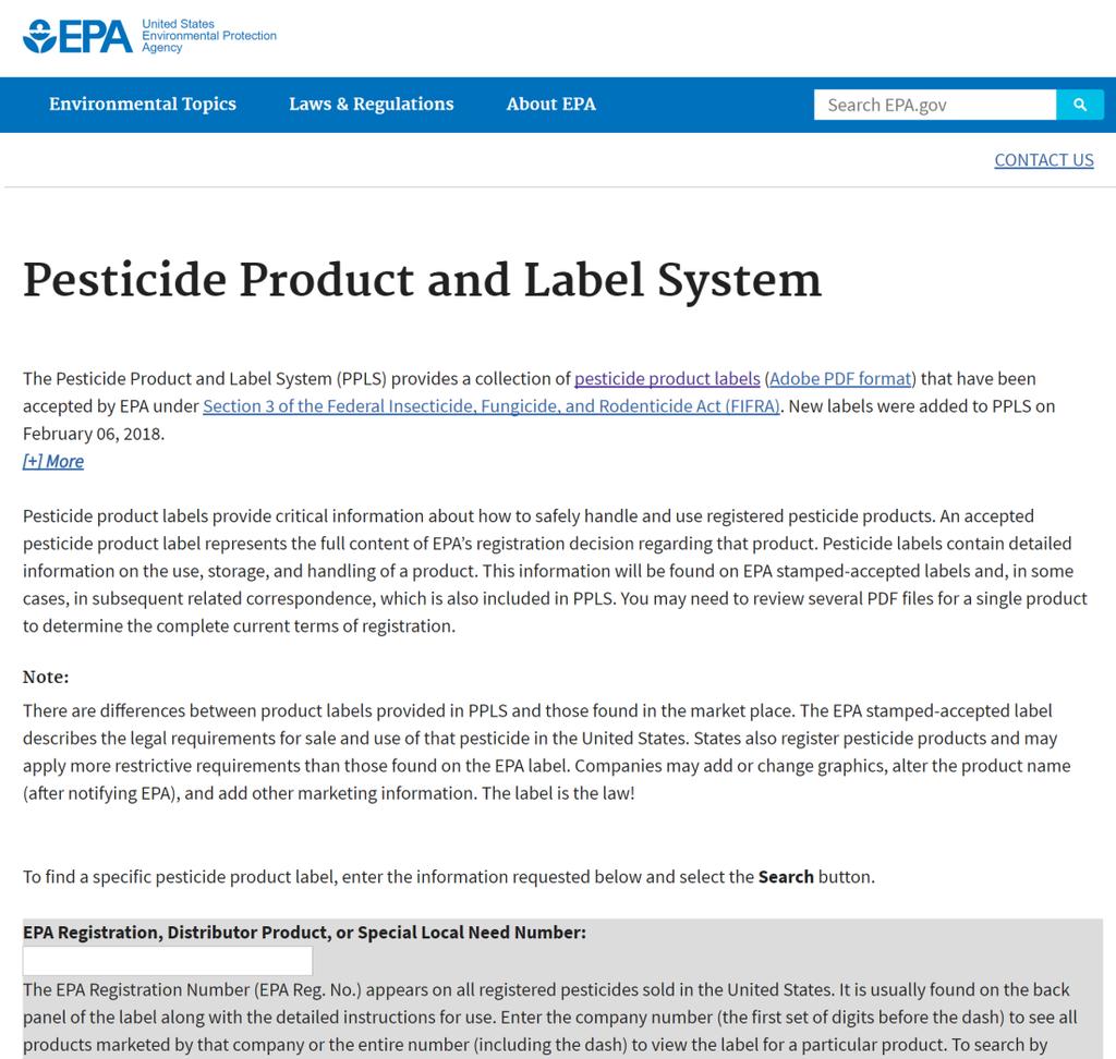 Where to find labels https://iaspub.epa.gov/apex/pesticides/f?