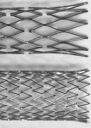 Laser-cut Nitinol tubular stents.