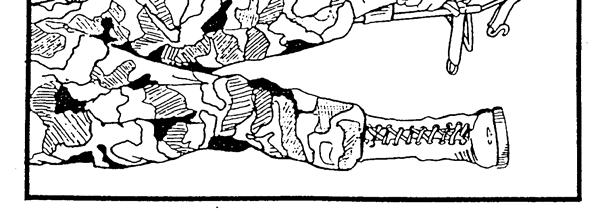 The ischial ring of the splint should be seated where the thigh joins the buttocks (on the ischial tuberosity). Figure 3-4. Positioning the Hare splint under the casualty's limb. k.