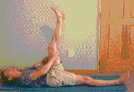 (15) Single Leg Circles Press your arms, head and back into the mat, and bring one leg (toes pointed) to the vertical.