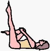 (16) Single Leg Stretch (*) (Let the small of your back press into the