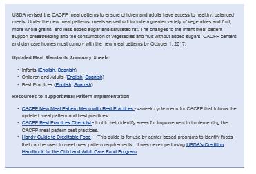 CACFP Page