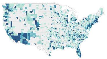 Registered Users CT Rate by county