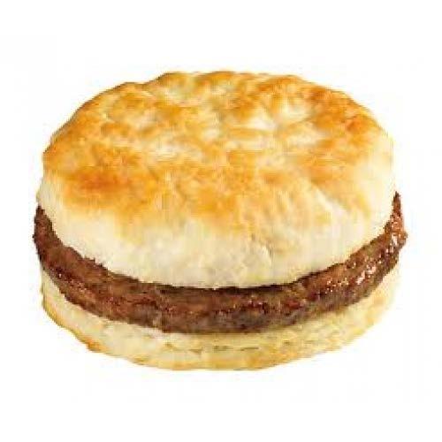 Sausage & Cheese Biscuit 2 GRAIN Offer with assorted fruit, 100% fruit juice and milk WGR