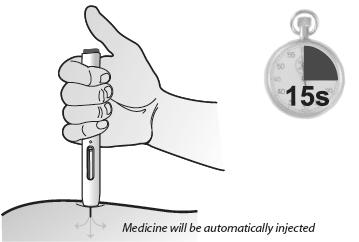 dose. Do NOT move the prefilled autoinjector during the injection.