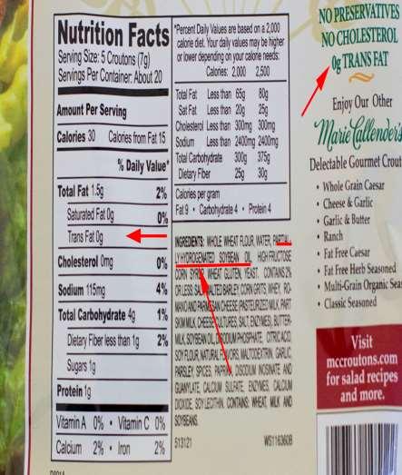 Just because it says, NO TRANS FATS.. Check the Ingredient List on the food package for partially hydrogenated oils.