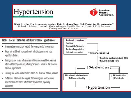But if we show in observational studies an association between high uric acid levels and hypertension, kidney disease and cardiovascular disease.