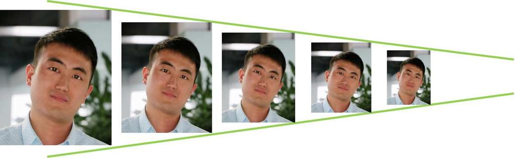 Figure 5. An example face image pyramid represent facial information. Four are local descriptors (HOG [1], LBP [11], Gabor [1], and SIFT [1]), and one is a global descriptor (Gist [13]).