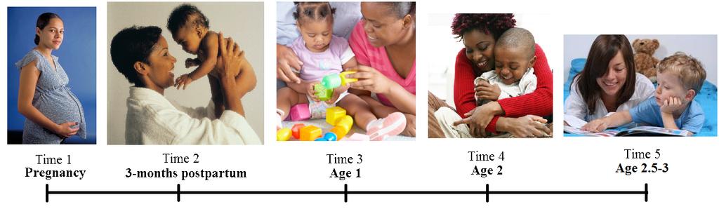 The Parenting Project Home interview n = 120 Maternal representations of the child Questionnaires Trauma history Mental health symptoms Early and current relationships Phone interview n =