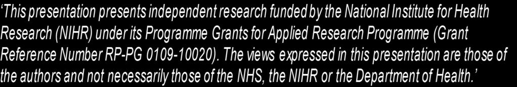 participating NHS Trusts The independent trial steering committee: - Paul Aveyard (Independent Chair) - Ellinor