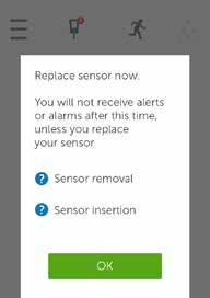 Section 11: End Sensor Session 11.1 Remove Sensor and Transmitter Your sensor automatically shuts off after 7 days.