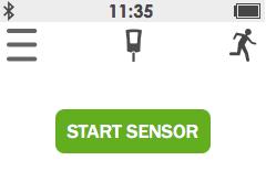 icon. Tap Stop Sensor.