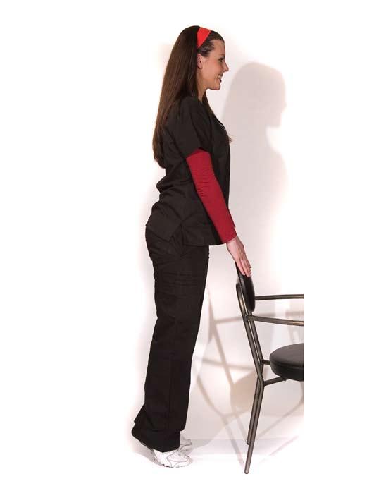 Home Exercise #11: Heel Raises Stand behind a sturdy surface, such as a heavy chair or a table,