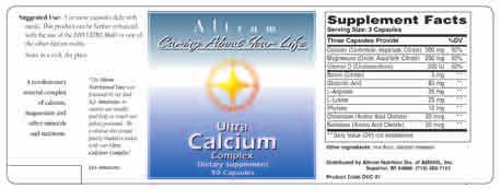 Ultra Calcium Complex (DUC) For Bones and Connective Tissue Calcium is a vital health-building mineral that helps keep bones and teeth strong.