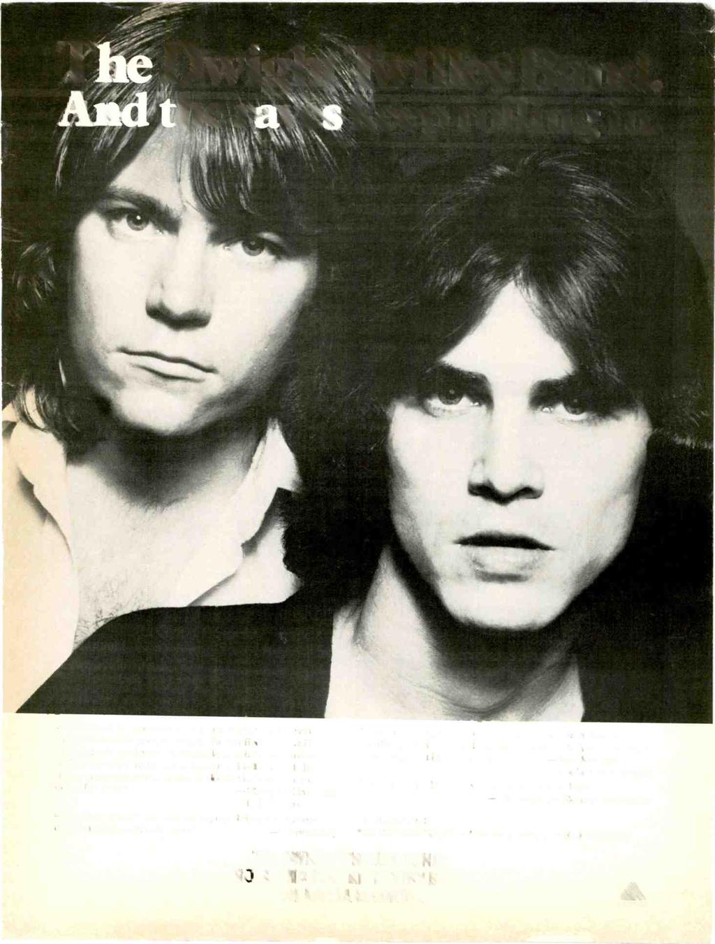 "Last week may be remembered as a lar_dmar_z iz rock's err_- gence with the debut of the Dwight Twilley Bald.