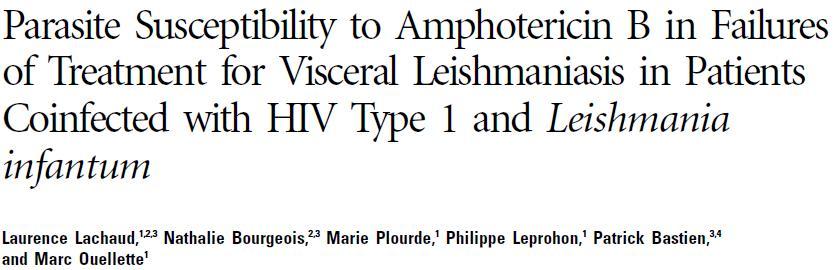 Leishmaniasis Methods VL is still observed among patients with low CD4 cell counts, and most co-infected patients receiving HAART experience relapse, despite initial treatment with liposomal