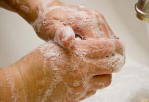 Potentially Infectious Materials: Wash affected areas with soap and