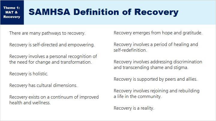 And I think this is an important distinction to keep in mind. Because the flip side of that is that there are people who may be on these medications who are not working a recovery program.