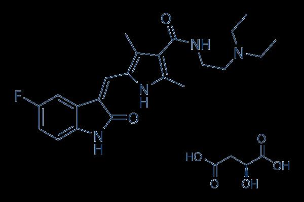 Page562 INTRODUCTION Figure 1: Structure of Sunitinib Malate Sunitinib is an orally available inhibitor of multiple tyrosine kinases.