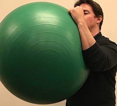 Core Stabilization: Ball Squeeze Using any kind of soft ball, squeeze it for a count of 5.