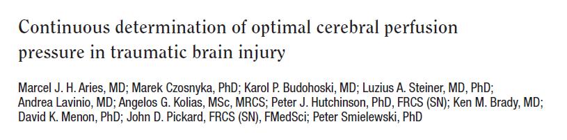 optimal = the CPP at best cerebral vasoreactivity